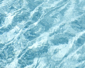 Pool Water Reflections Light Blue Portrait 8x10