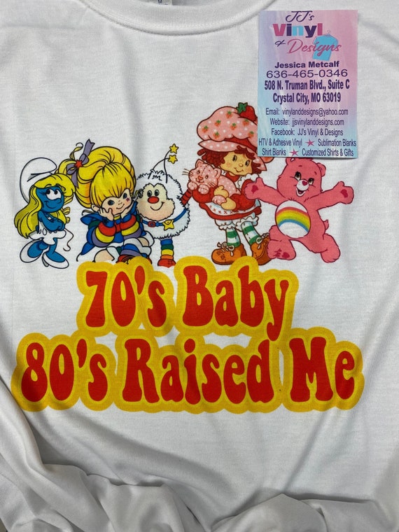 70's Baby T-shirt 80's Raised Me T-shirt Vintage - Etsy 70's Baby T-shirt 80's Raised Me T-shirt Vintage - Etsy