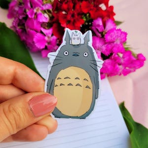 Cute My Neighbor met stofkonijntjes | Op anime geïnspireerd | Leuke sticker | Laptopsticker | Vinylsticker: