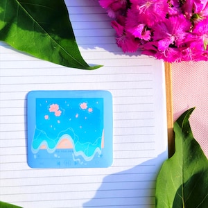 By the Sea-sticker voor laptop, waterflessen en meer | Vinylsticker zeeleven | Duurzame sticker | Schattig waterdicht