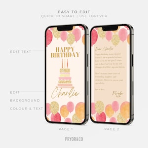 Birthday Card Cell Phone Printable