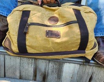 De Rocky Mountain Perfect reistas - Diepgeel - Robuuste reistas in westernstijl van Ranch Hand - Authentieke leren tas
