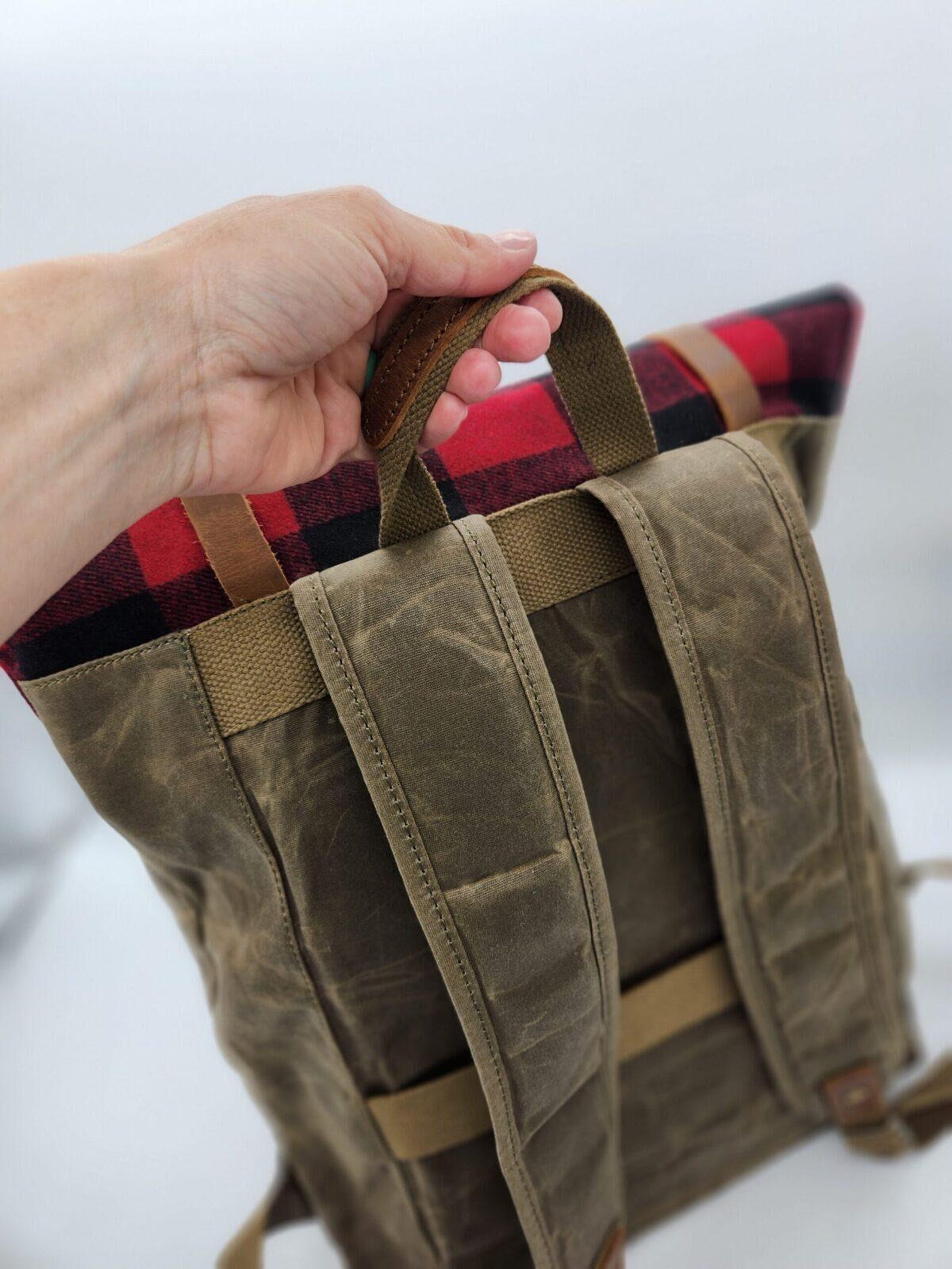 Rustic Backpacking Pack The Rocky Mountain Roll Top Backpack- Explorer Series - Rustic Western ...