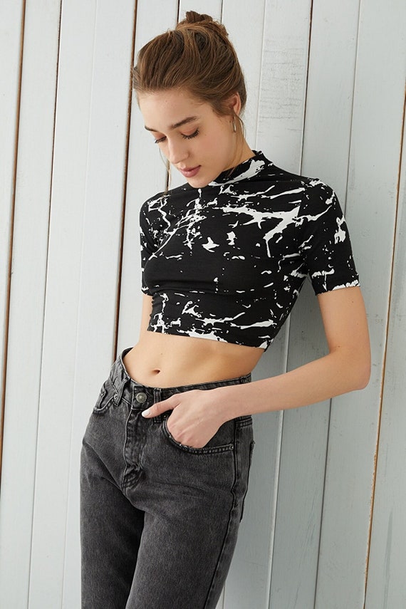 Buy SUMMER BASIC GREY CROP TOP for Women Online in India