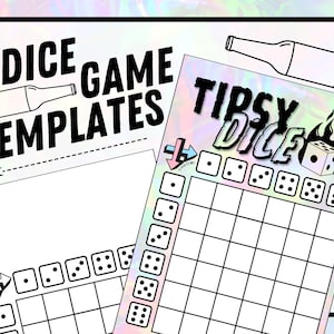 Würfelspiel Vorlagen, 2 Trinkspiel Planer für Erwachsene, Party Spiel zum Ausdrucken, Trinkspiel Sofort Download, Würfel Brettspiel