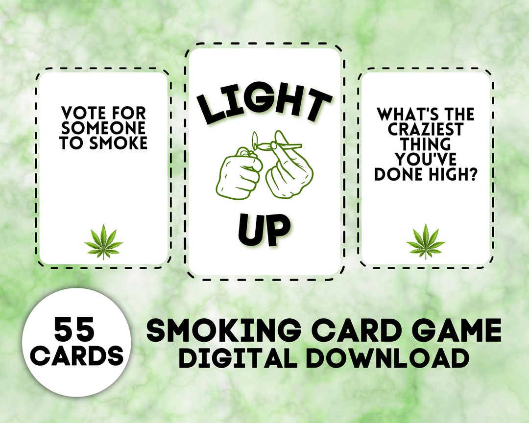 Light up Smoking Game for Adults, Group Party Game Printable, Smoking