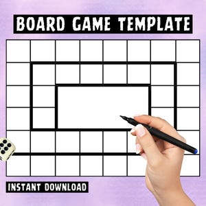 Blank Board Game Template: DIY Printable Party Game Planner (PDF Download)