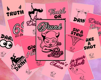 Drunk In Love Couples Drinking Game Cards, Sexy Adult Card Game (Instant Download)