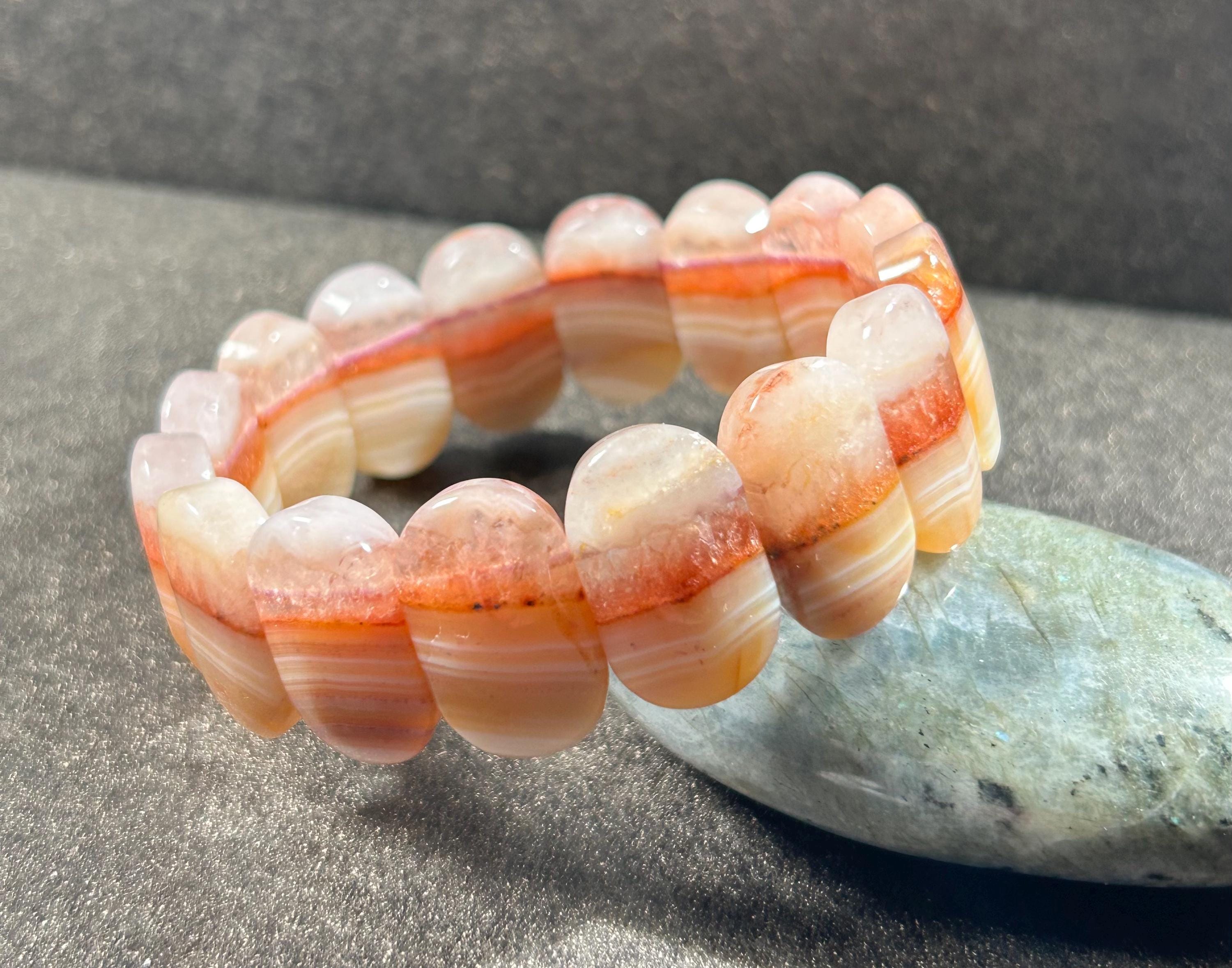 天然アメジストアゲートソフトバングル - Etsy 日本