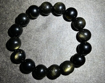 Natuurlijke gouden obsidiaan armband