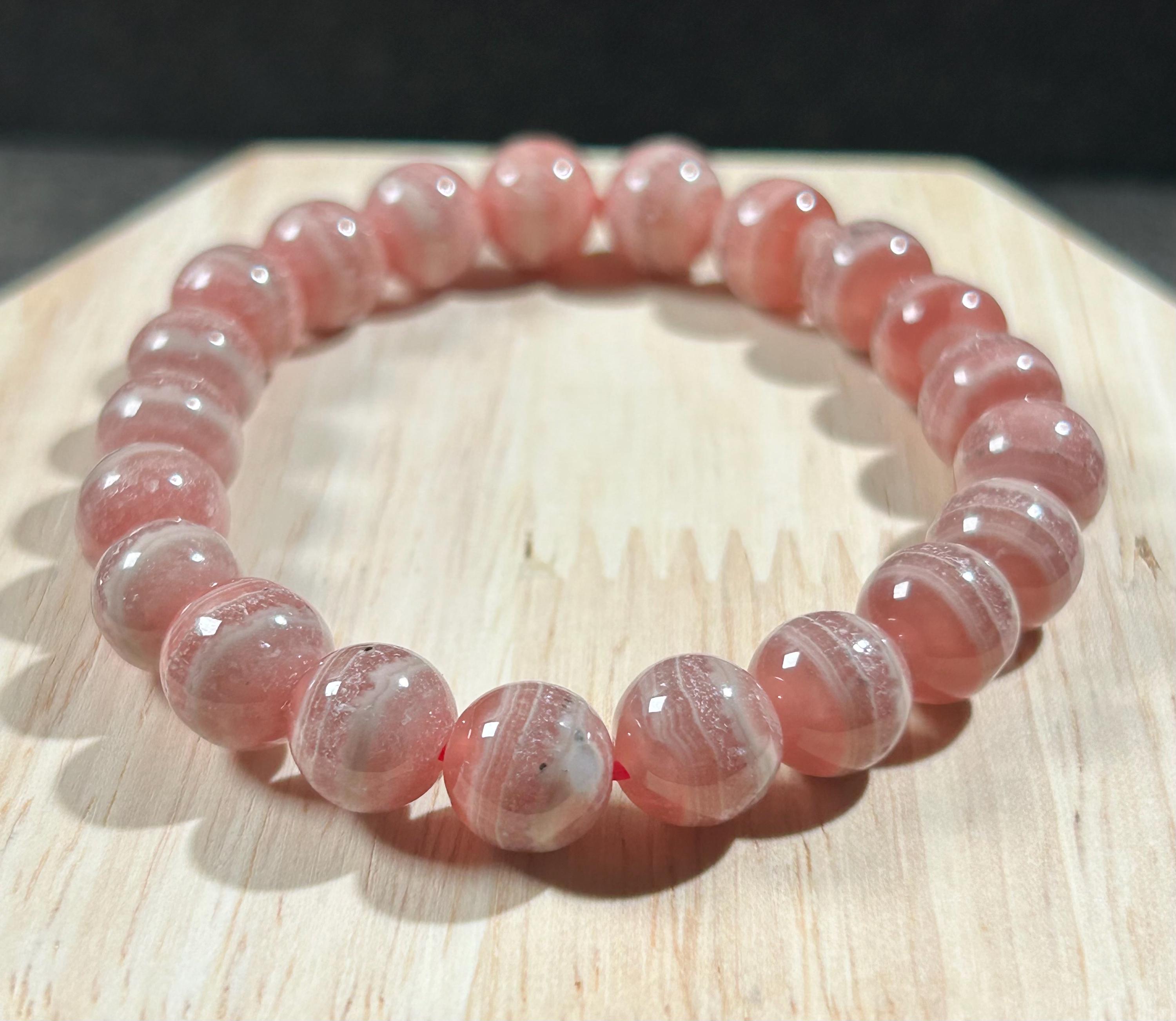 天然高品質ロードクロサイトブレスレット - Etsy 日本