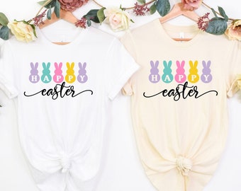 Happy Easter T-shirt, Matching Easter Shirt, Easter Gift for Her, Easter Gift for Girls, Easter Sweatshirt, Religion Shirt, Christian Tee