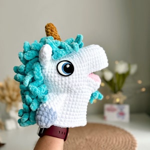 Crochet Unicorn Horse Puppet-Unicorse handpuppet