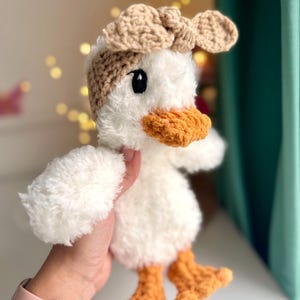 Duck Lovey, Duck Snuggler, Crochet Lovey, Crochet Duck, Crochet Toy Duck, Baby Shower Gift, Della Duck Plush Toy, Mallard Duck