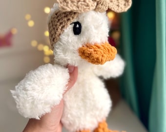 Duck Lovey, Duck Snuggler, Crochet Lovey, Crochet Duck, Crochet Toy Duck, Baby Shower Gift, Della Duck Plush Toy, Mallard Duck