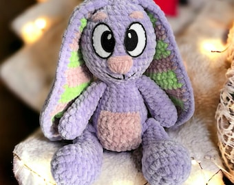 Floppy bunny toy, Bluey floppy bunny, lilac bunny