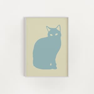 Cat cat Print, Cat Lover Art, Minimal Cat Lover Gift, Cat Poster, Cute Cat Print, Abstract Art Print, Digital Download