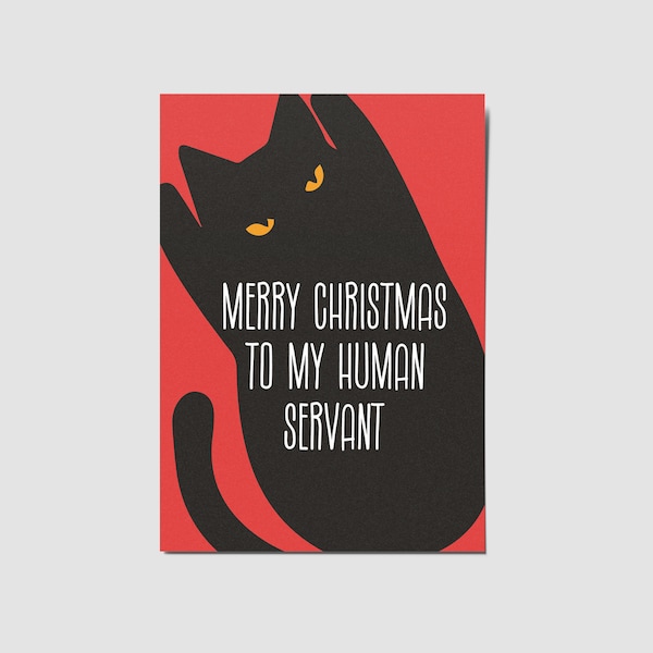 Weihnachtskarte, Christmas Cat card, lustige Katze Weihnachten karte Geschenk