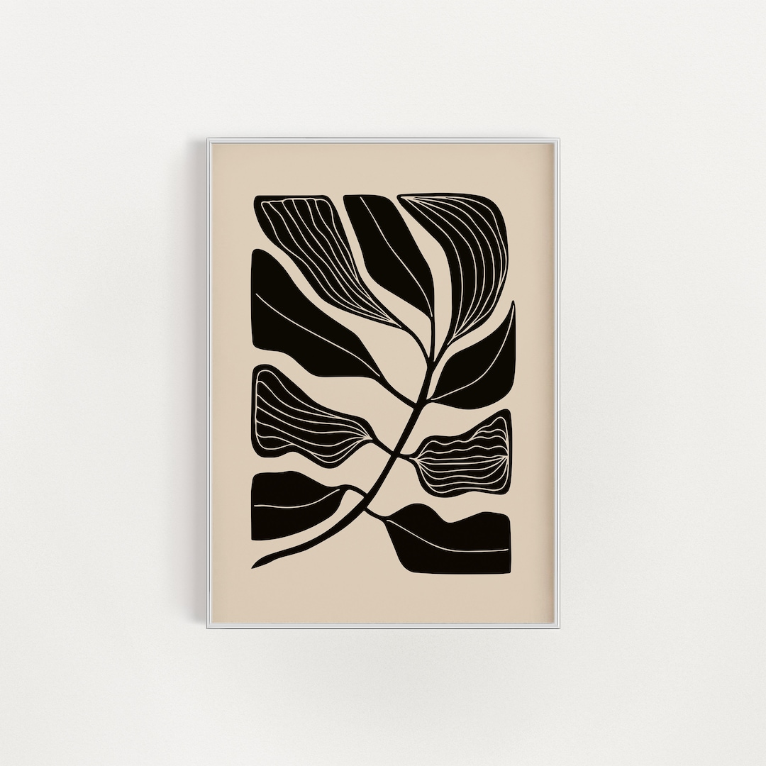 Abstract Botanical Flowers Poster, Digital Download Wall Print, Large ...