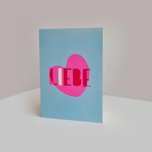 Liebe Lebe karte, carte de voeux d'amour, Geburtstagskarte, Geschenk mama, cadeau d'anniversaire