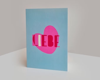 Liebe Lebe karte, love greetings card ,Geburtstagskarte, Geschenk mama, Birthday present