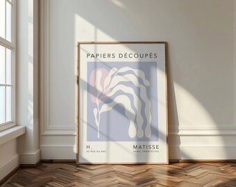 PRINTABLE Henri Matisse, Danish Pastel Room Decor, Pink & Purple  Exhibition, Poster Abstract Art