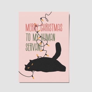 Weihnachtskarte, Christmas Cat card, lustige Katze Weihnachten karte Geschenk