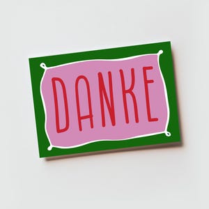 Grußkarte „Danke“, Minimalistische Dankeskarte, A6 mit Umschlag