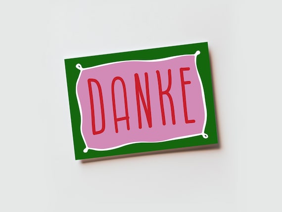 Greeting Card „Danke“, Minimalist Thank You Card, A6 with enveloppe