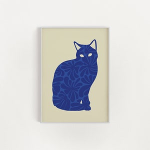 Cat Print Wall Art, Unique Cat Lover Decor, Perfect Gift for Cat Enthusiasts, Modern Cat Poster, Adorable Feline Art, Abstract Cat Print