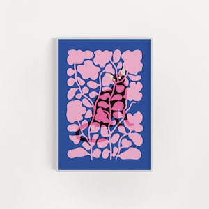 Cat Print, Cat Lover Art, Cute Cat Lover Gift, Cat Poster, Cute Cat Print, pink cat, Abstract Art Print, Digital Download