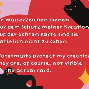 Cat Birthday Card, Katze Geburtstagskarte, Funny cat card image 5