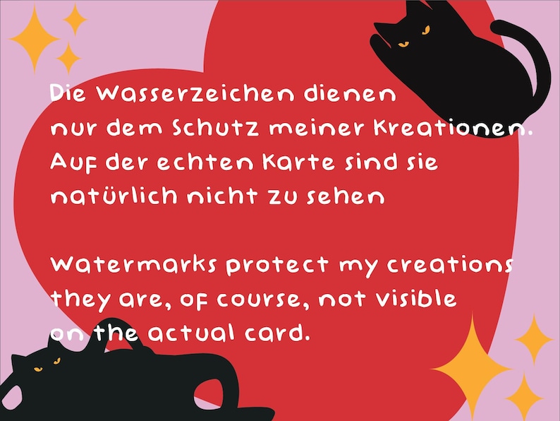 Cat Birthday Card, Katze Geburtstagskarte, Funny cat card image 5