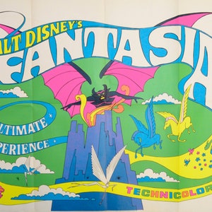 Fantasia Original 1970 Re-release Quad Poster