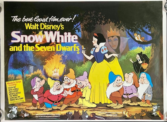 白雪姫 オリジナル 1980 4 部構成ポスター (印刷用プルーフ) - Etsy 日本