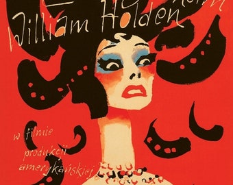 Sunset Boulevard Poolse filmposter (officiële herdruk)