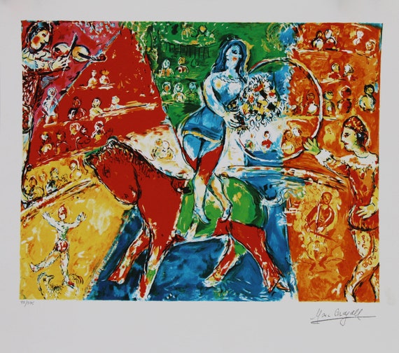 Circus Horse and Rider - Marc Chagall - Etsy
