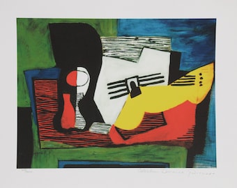 パブロ・ピカソ - ギターのある静物画 - 1926 年に印刷 - Etsy 日本