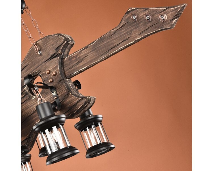 Guitar Shape Chandelier Pendant Light Dining Hall Cafe Bar Etsy