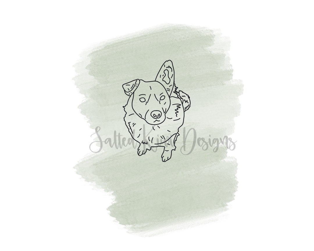 Digital Pet Drawing Line Art Pet Line Art Portrait for Pets Etsy
