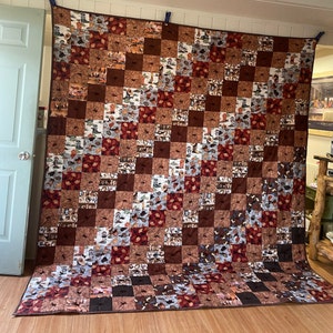 Western Quilt, Log Cabin Quilt, Queen Size Quilt, Patchwork Quilt, Custom Made Quilt, Sew Much Fun Quilt image 3