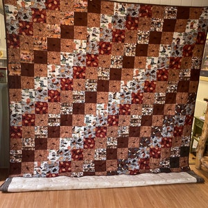 Western Quilt, Log Cabin Quilt, Queen Size Quilt, Patchwork Quilt, Custom Made Quilt, Sew Much Fun Quilt image 5