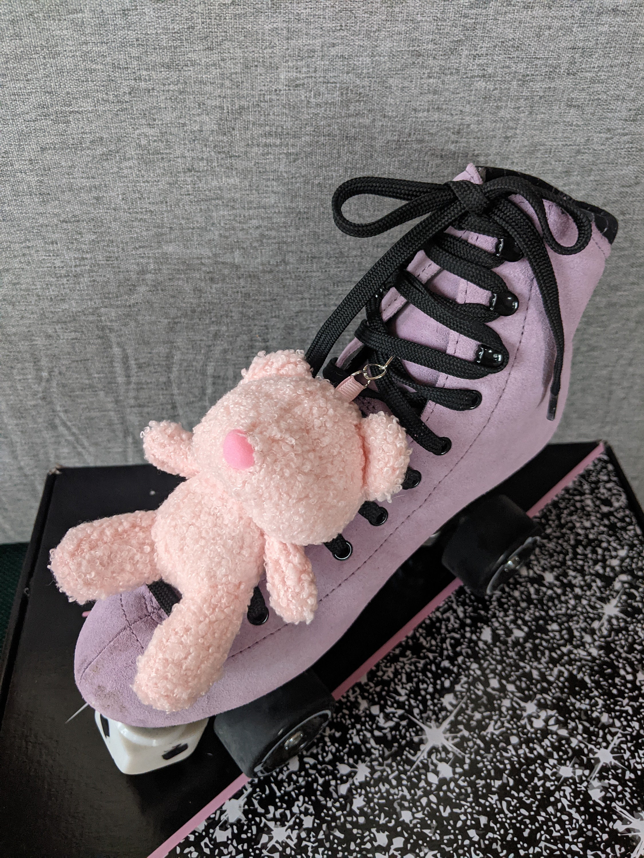 Roller Skate Pom Poms Teddy Bear Pom Pom Skate Buddy Roller Etsy