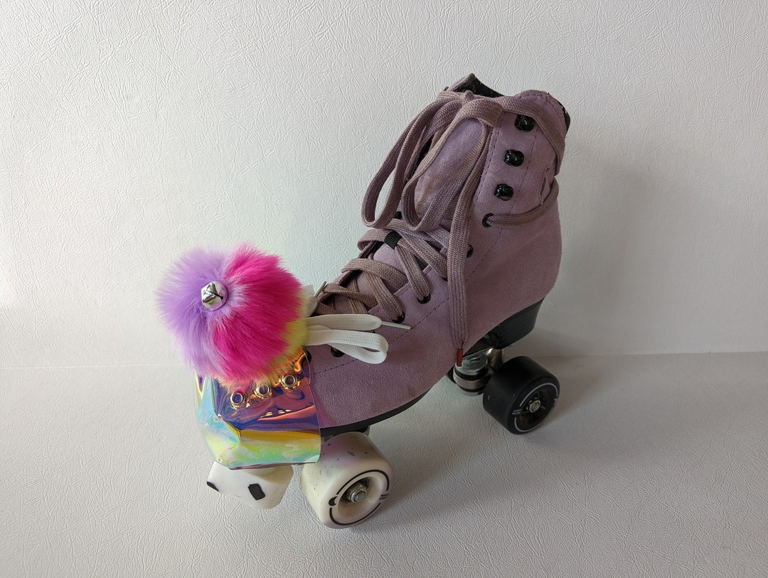 Pom Pom Toe Guards, Roller Skate Toe Guards, Rainbow Pom Poms, Toe