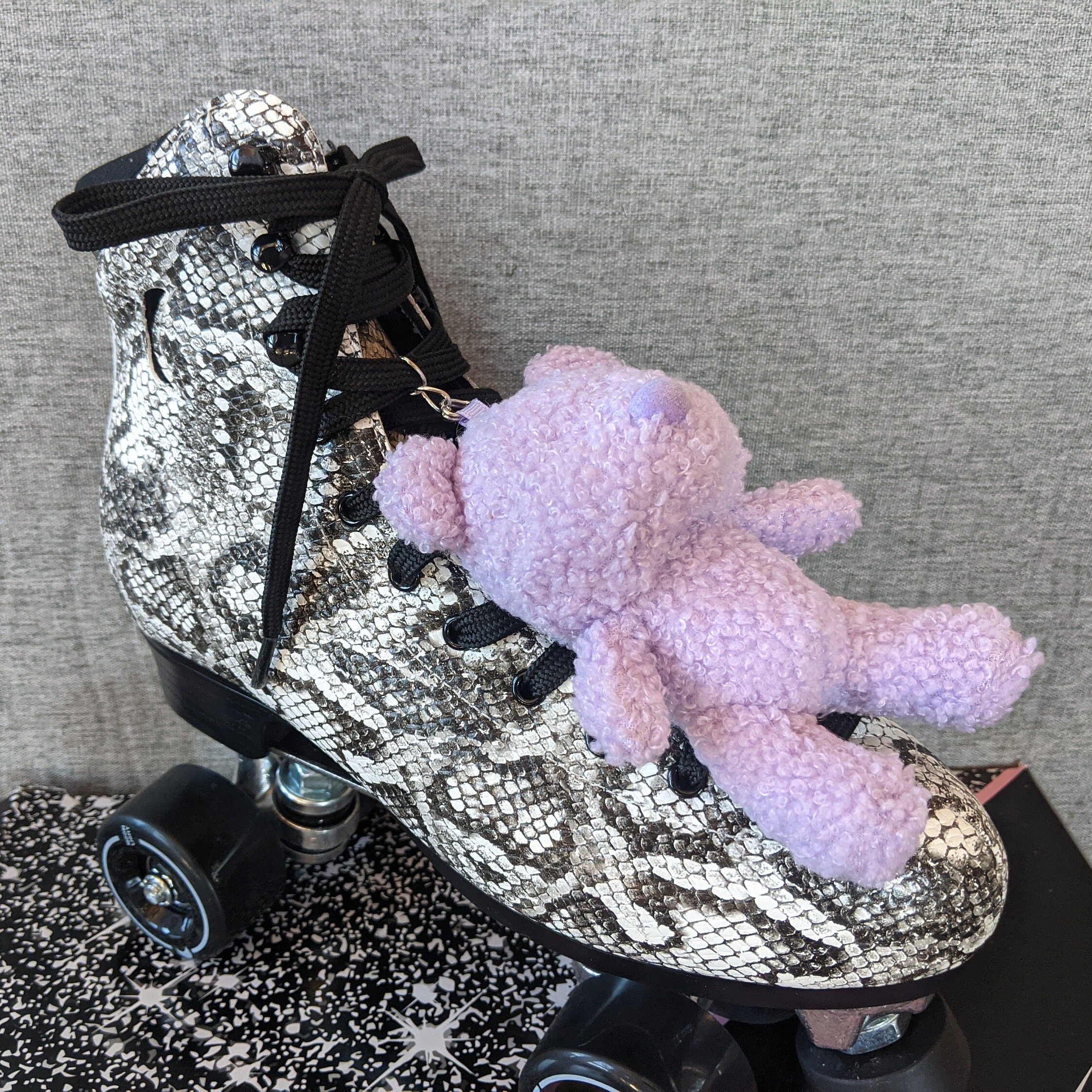 Roller Skate Pom Poms Teddy Bear Pom Pom Skate Buddy Roller Etsy