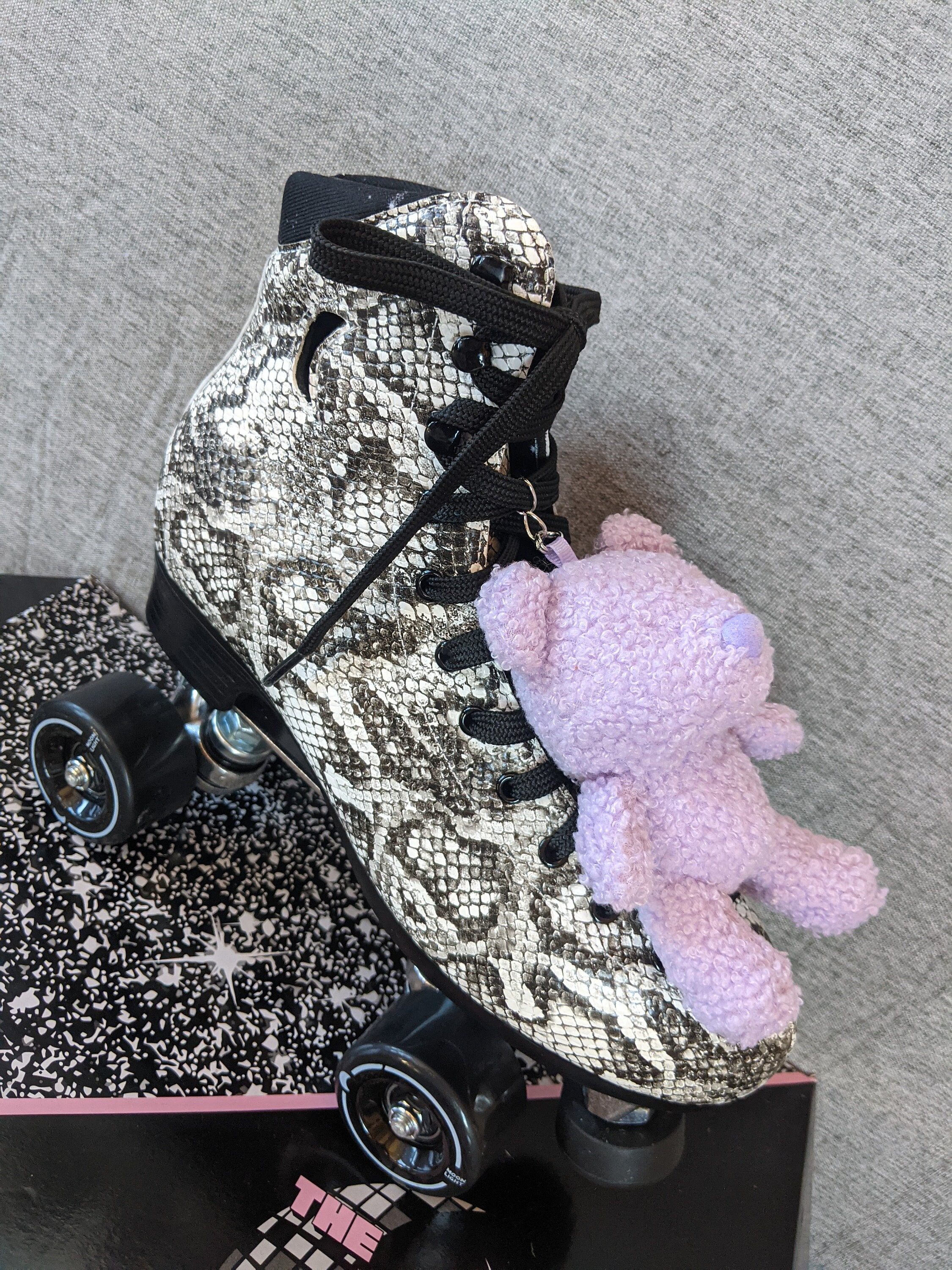 Roller Skate Pom Poms Teddy Bear Pom Pom Skate Buddy Roller Etsy