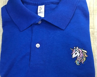 Unicorn Embroidered Polo