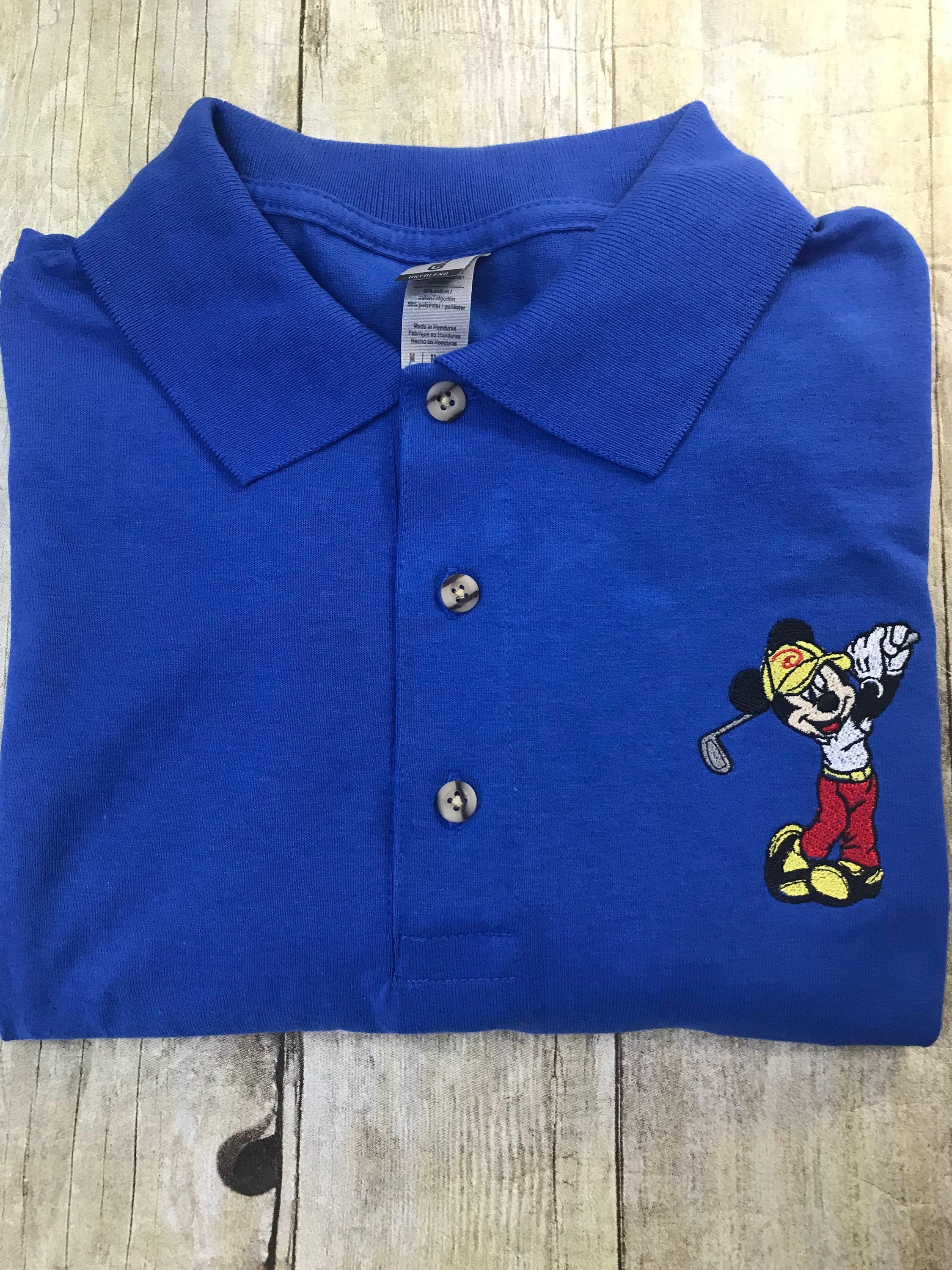 Golfing Mickey Mouse Embroidered Polo