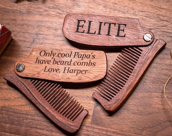 Handwriting Comb,Anniversary gift Customized Comb Wooden Beard Comb Handwriting Gift Christmas Gift Men Gift Fathers Day gift Mustache comb