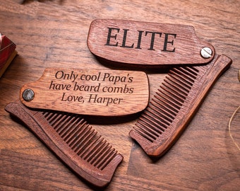 Handwriting Comb,Anniversary gift Customized Comb Wooden Beard Comb Handwriting Gift Christmas Gift Men Gift Fathers Day gift Mustache comb